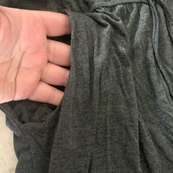 Zyia womens medium gray lounge jumpsuit long sleeve tie waist relaxed cute athle - Picture 8 of 9